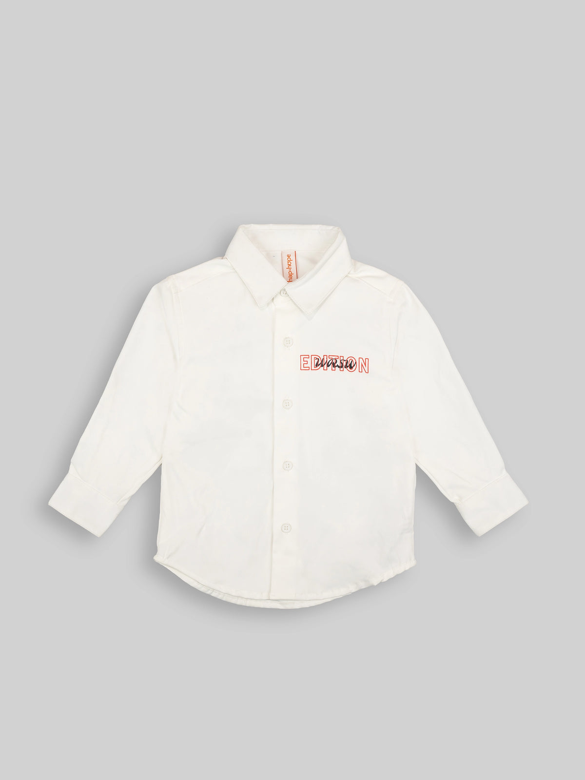 Hap&Hope Plain Collar Neck Full Sleeve Shirt for Boys