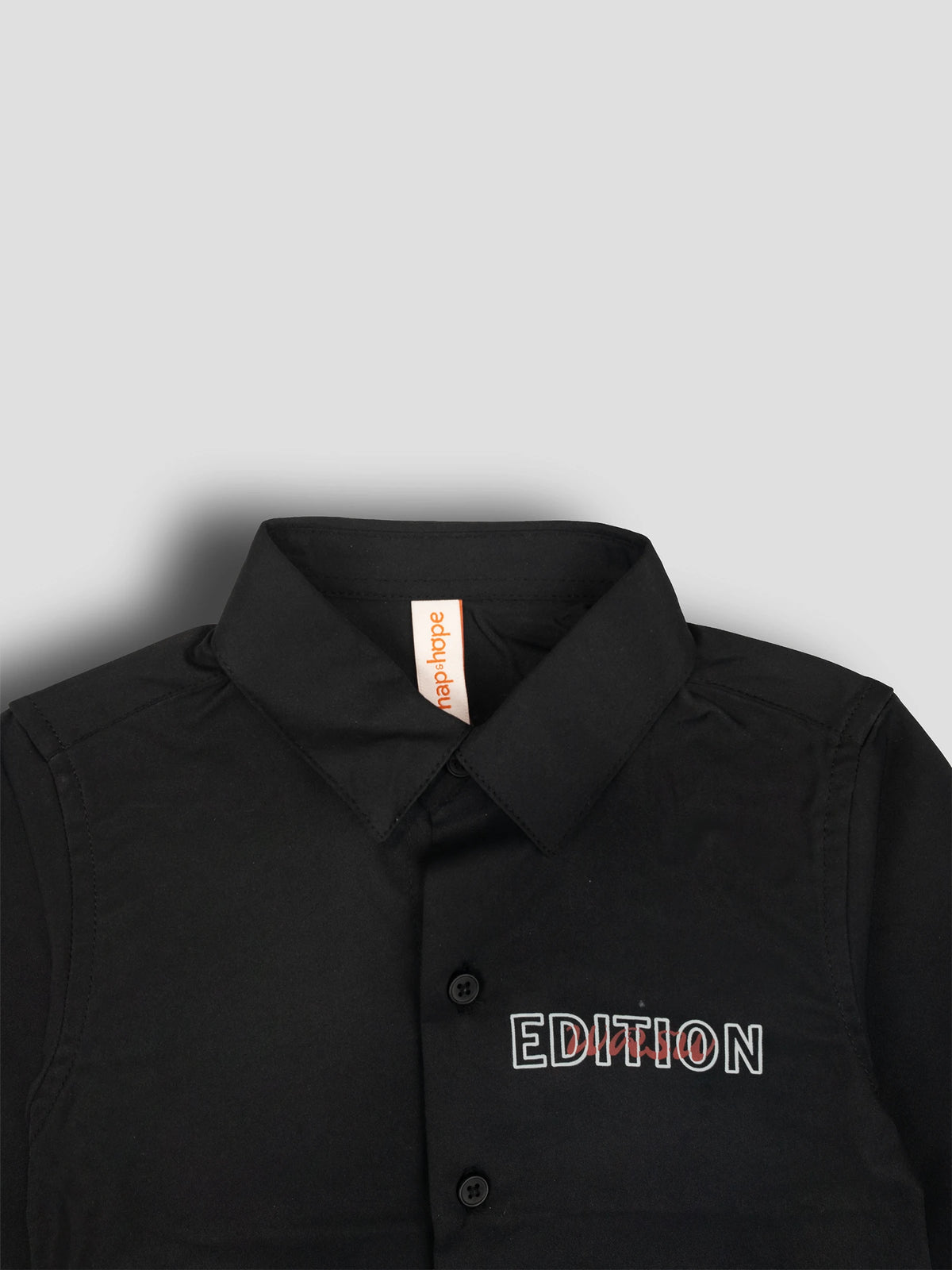 Hap&Hope Plain Collar Neck Full Sleeve Shirt for Boys