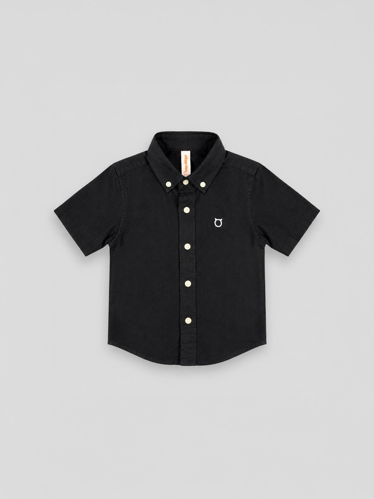 Hap & Hope Plain Collar Neck Half Sleeve Linen Shirt for Boys