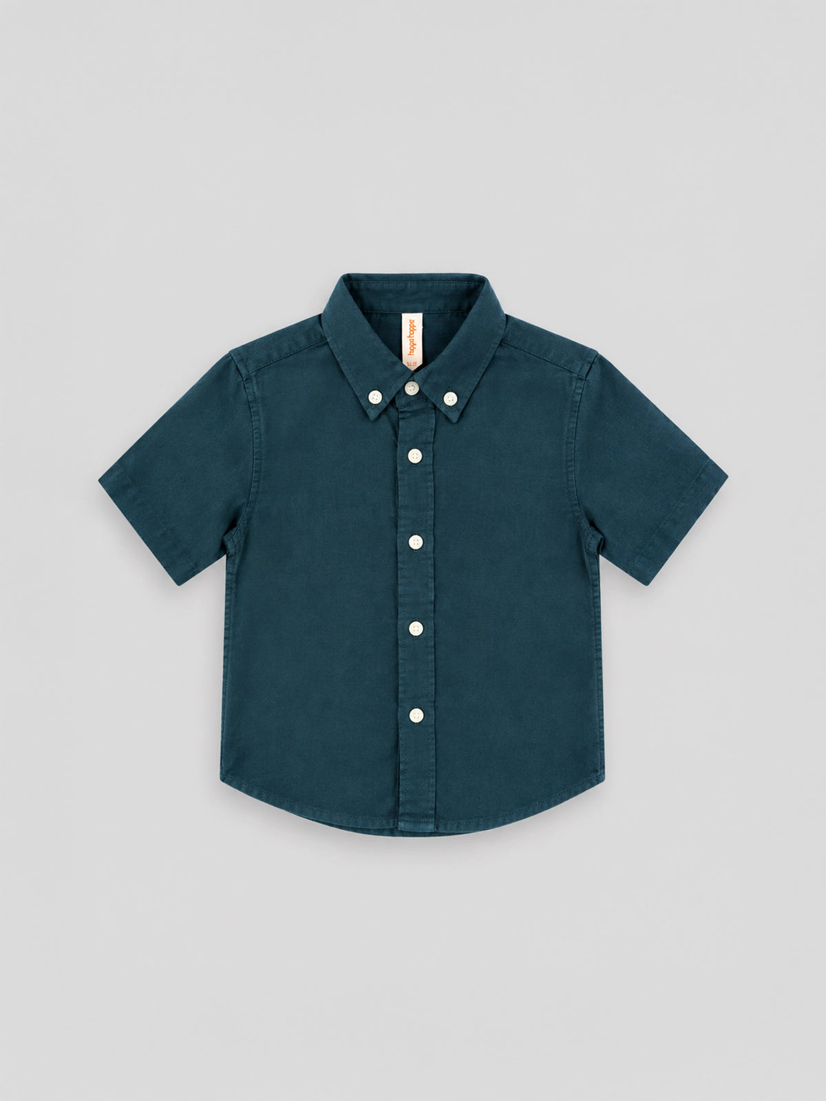 Hap&Hope Plain Collar Neck Half Sleeve Linen Shirt for Boys