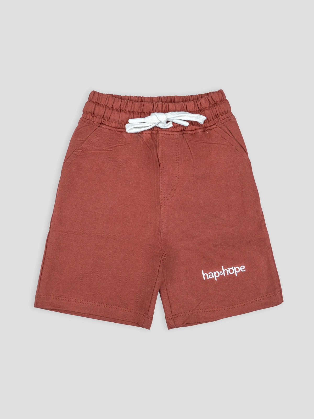 Hap & Hope Plain Cotton Track Shorts For Boys