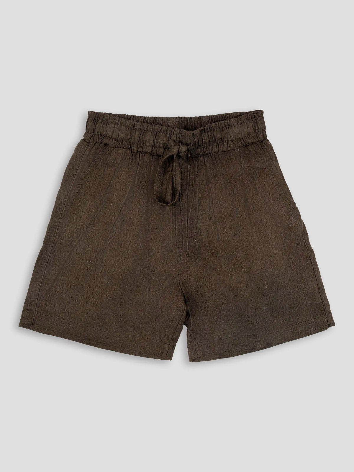 Hap&Hope Plain Linen Relaxed Fit Shorts for  Boys