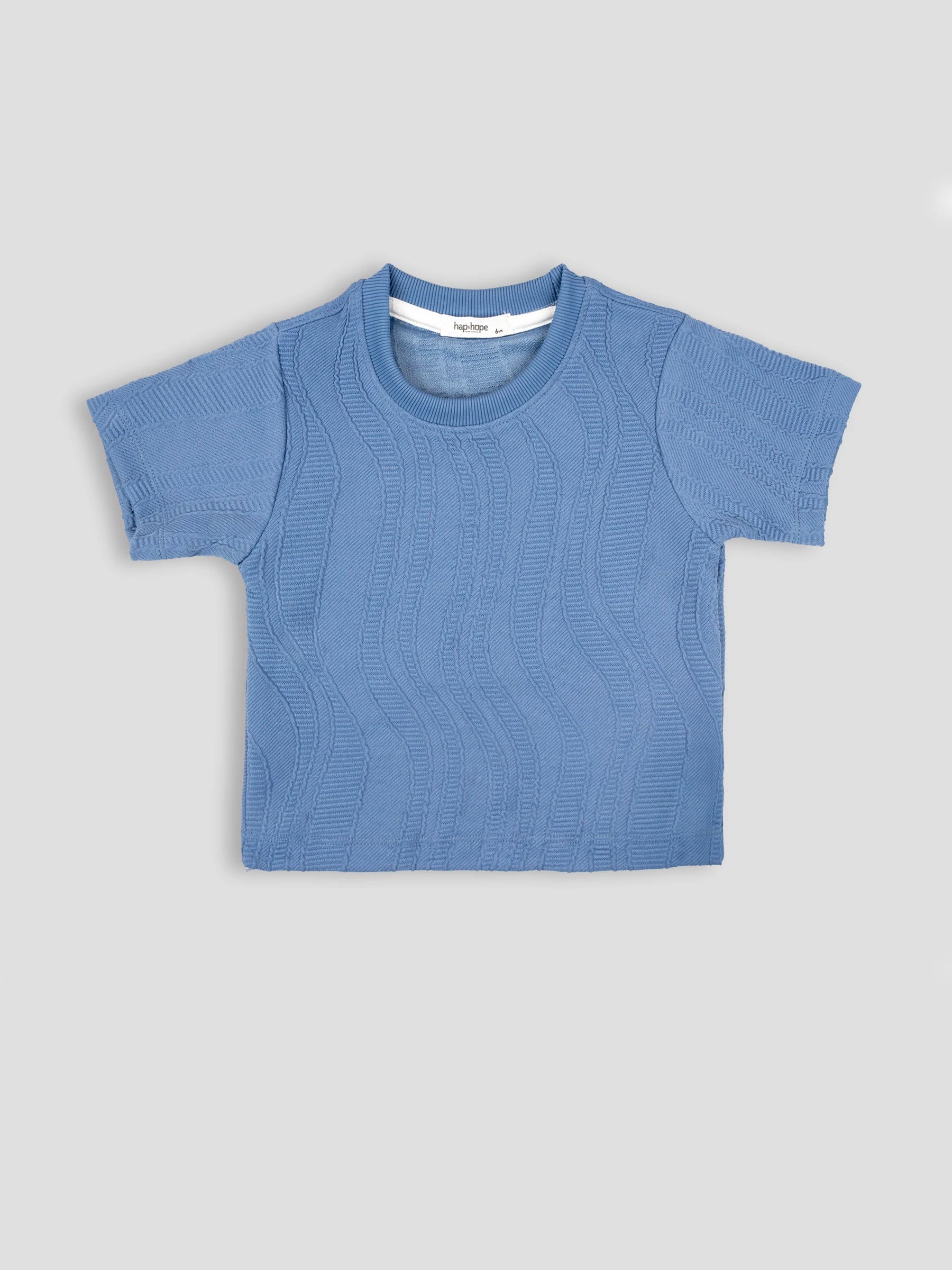 Hap&Hope Plain Round Neck Half Sleeve Cotton T-Shirt for Boys
