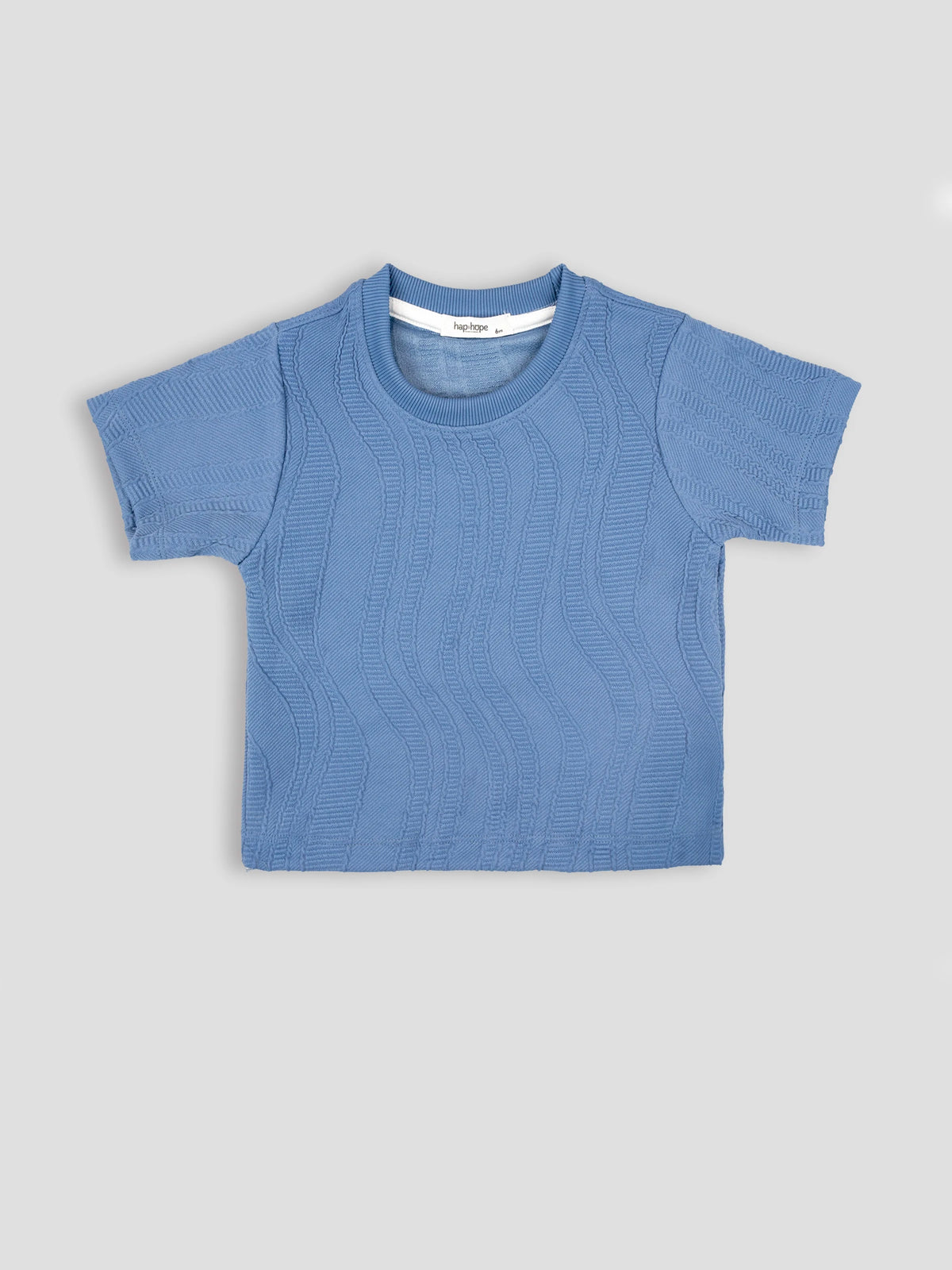 Hap&Hope Plain Round Neck Half Sleeve Cotton T-Shirt for Boys