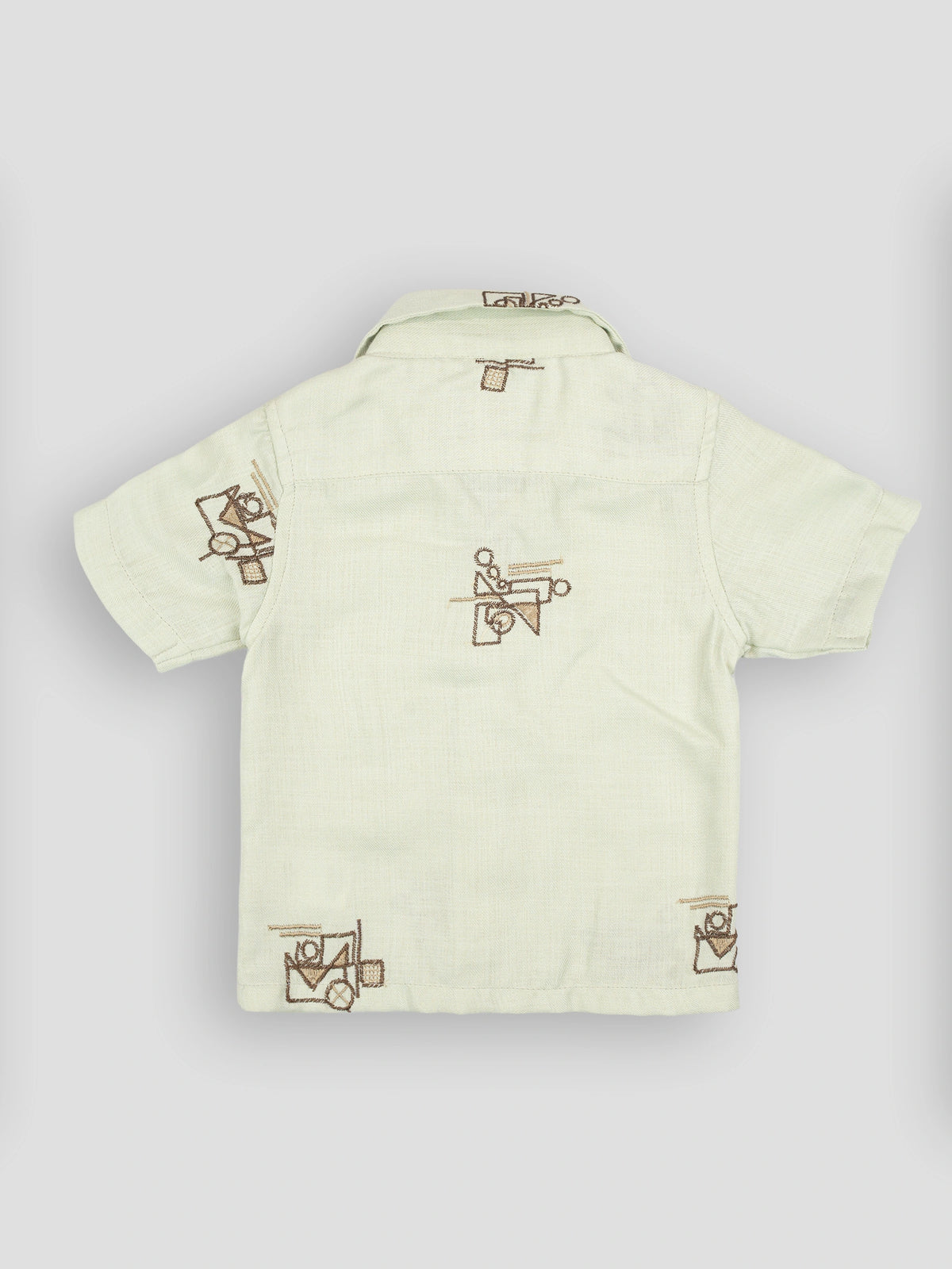 Hap&Hope Printed Camp Collar Half Sleeve Poly Cotton Shirt for Boys