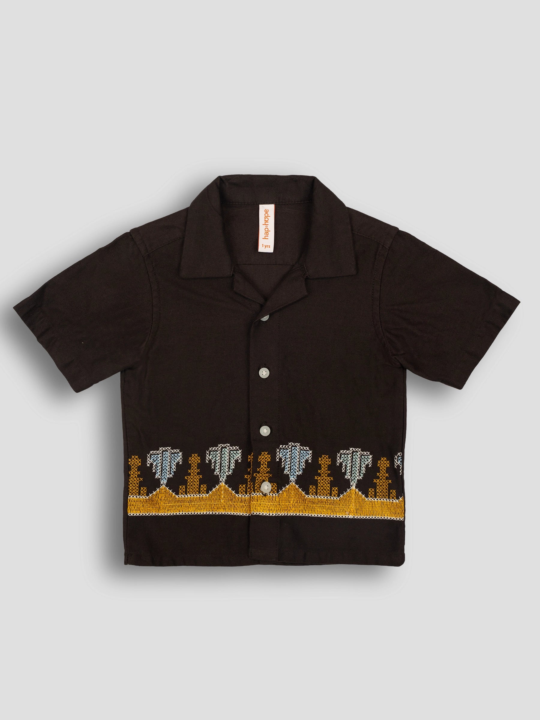 Hap&Hope Printed Camp Collar Half Sleeve Shirt for Boys