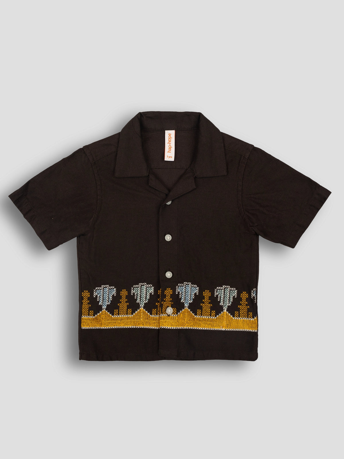 Hap&Hope Printed Camp Collar Half Sleeve Shirt for Boys