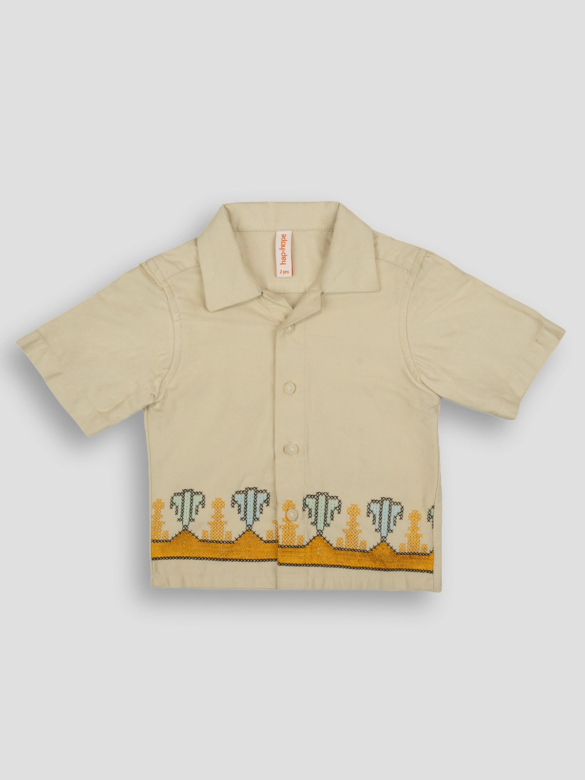 Hap&Hope Printed Camp Collar Half Sleeve Shirt for Boys