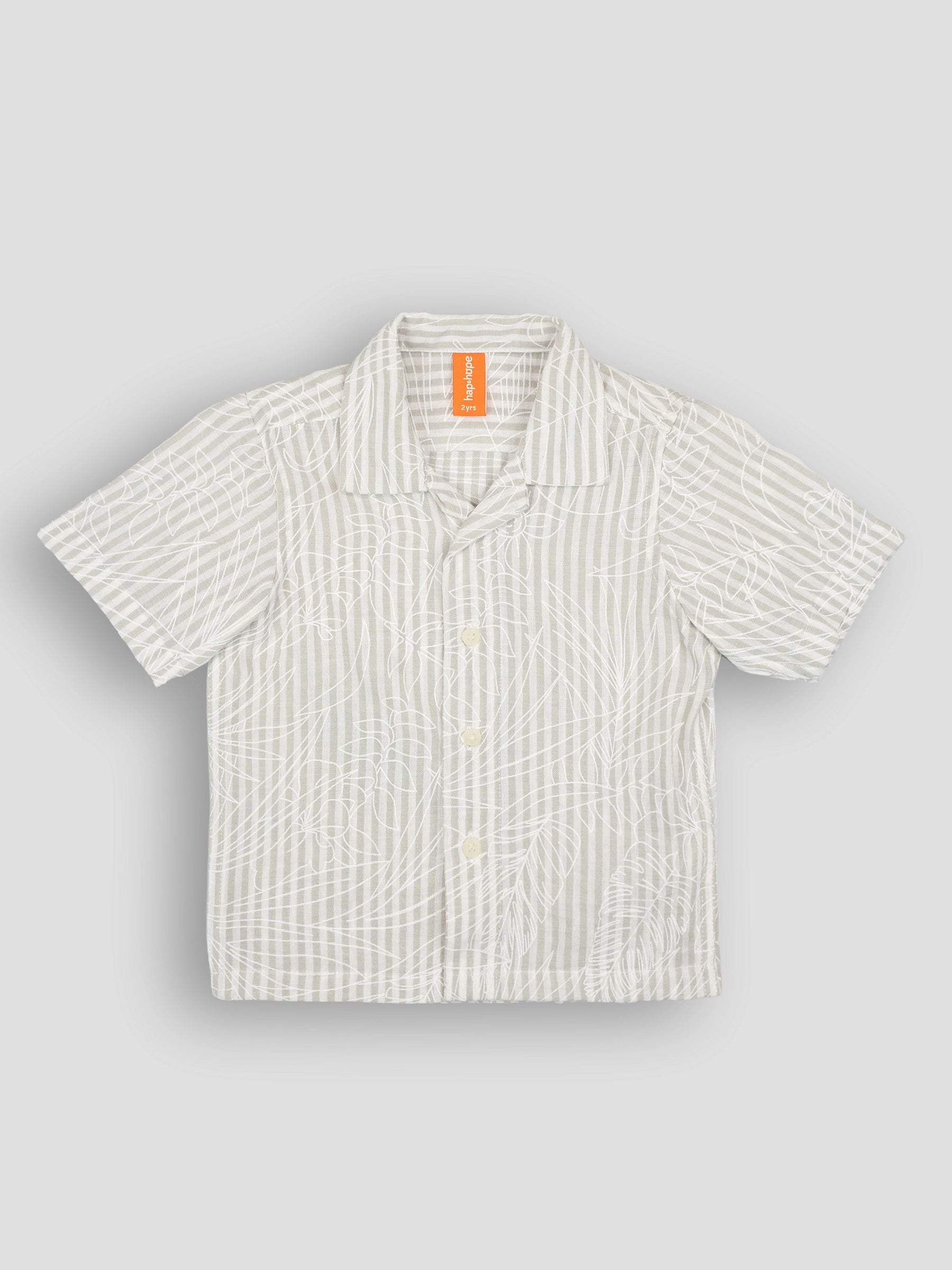 Hap&Hope Printed Camp Collar Half Sleeve Shirt for Boys