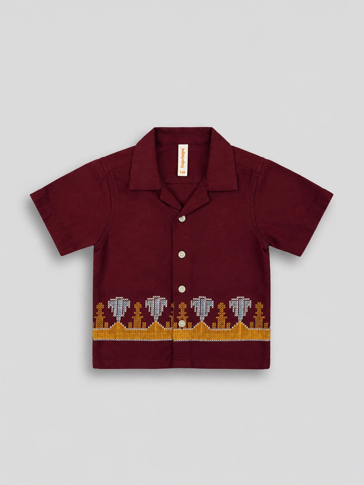 Hap&Hope Printed Camp Collar Half Sleeve Shirt for Boys