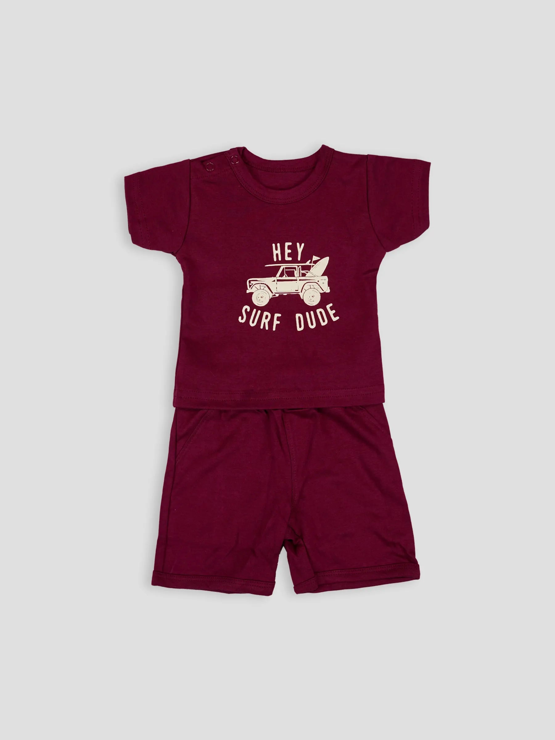 Hap & Hope  Printed Casual T-Shirt & Shorts For Baby Boys