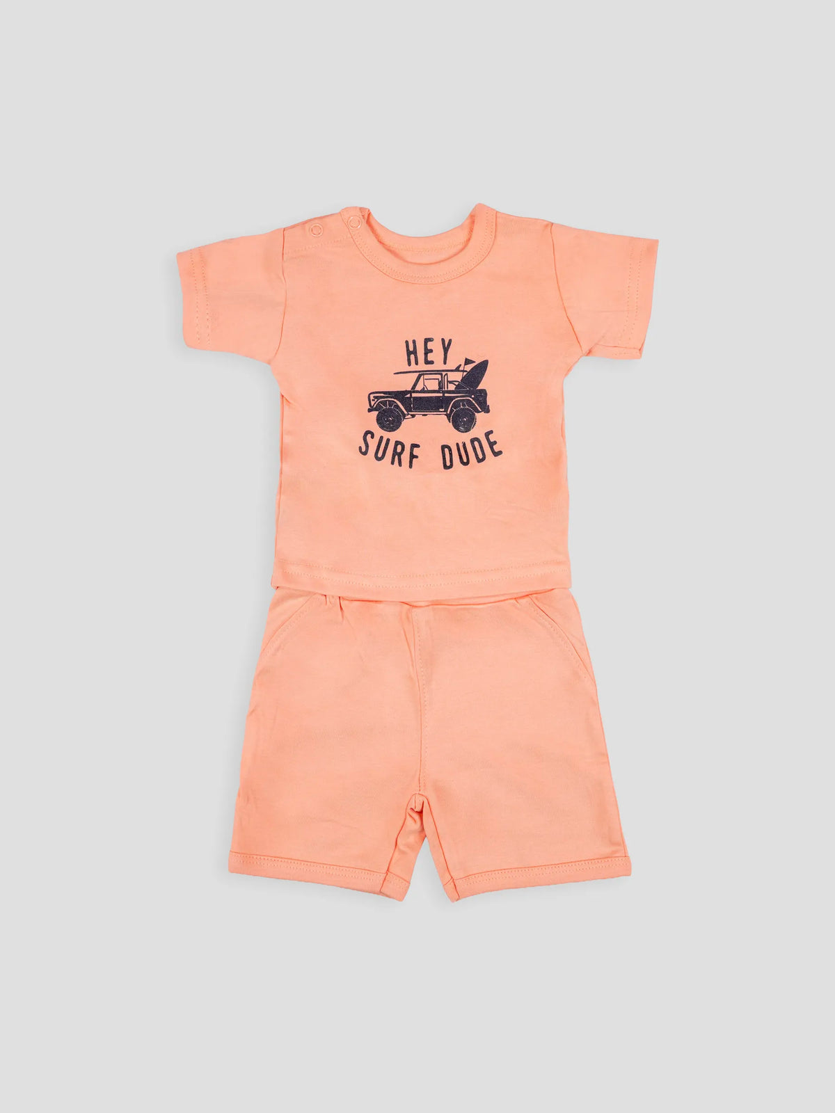 Hap & Hope  Printed Casual T-Shirt & Shorts For Baby Boys