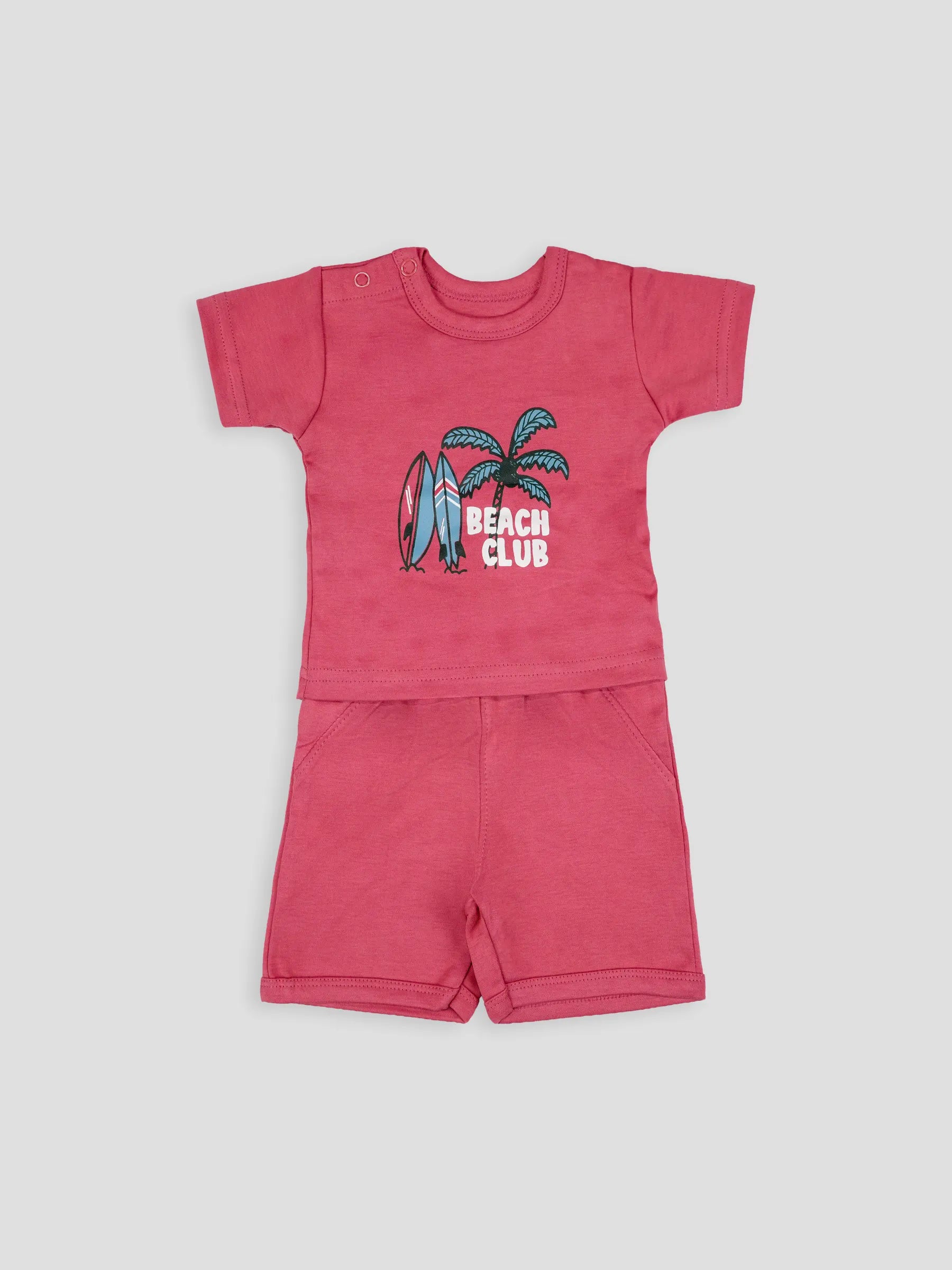 Hap & Hope  Printed Casual T-Shirt & Shorts For Baby Boys