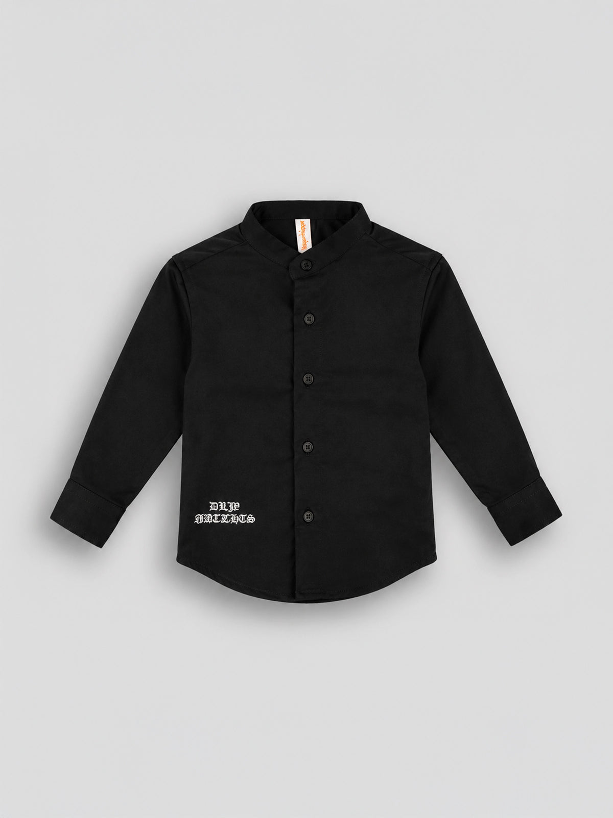 Hap & Hope Printed Chinese Neck Full Sleeve Twill Shirt for Boys