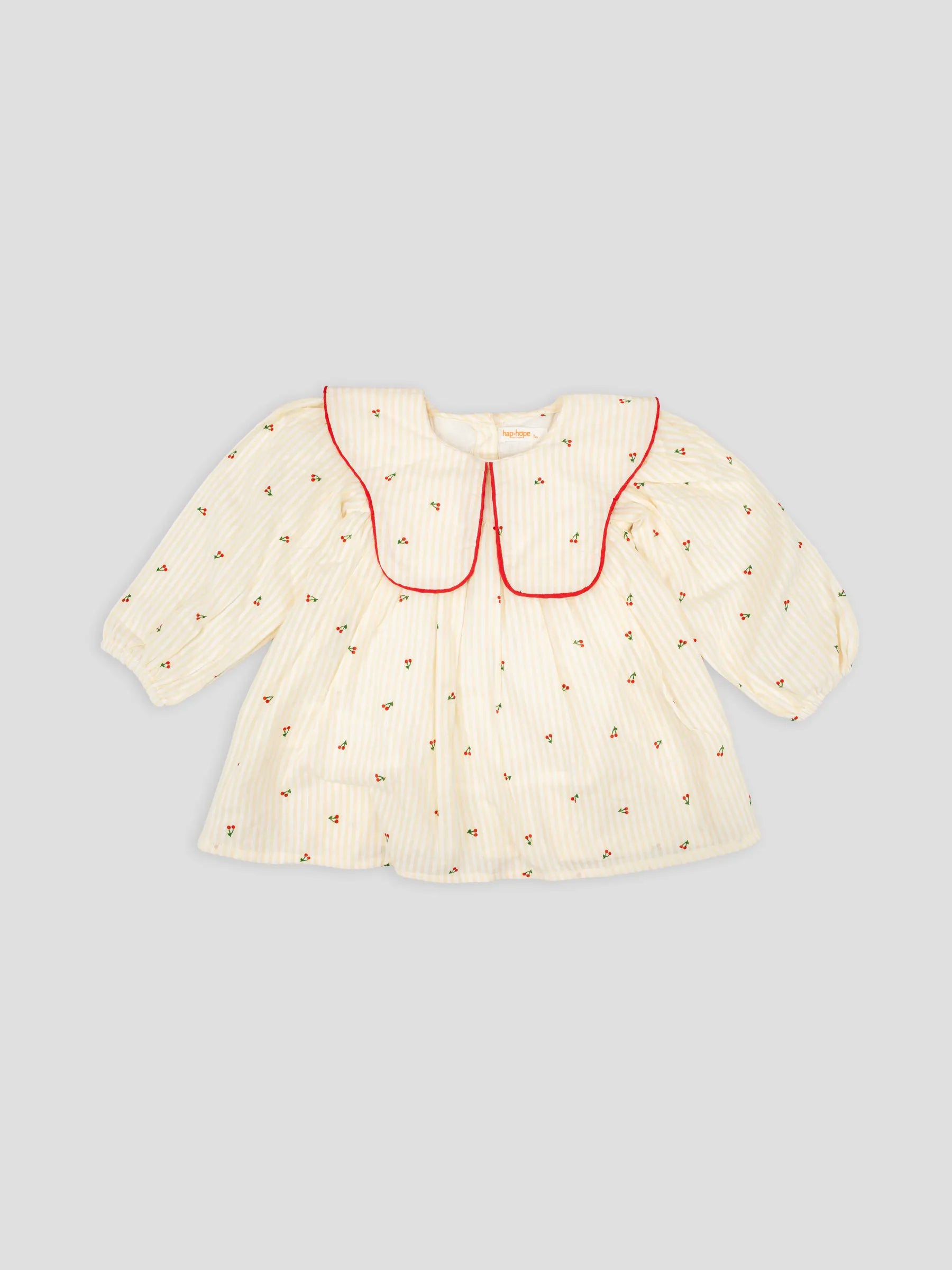 Hap & Hope  Printed Collar Neck Cotton Frock For Girls