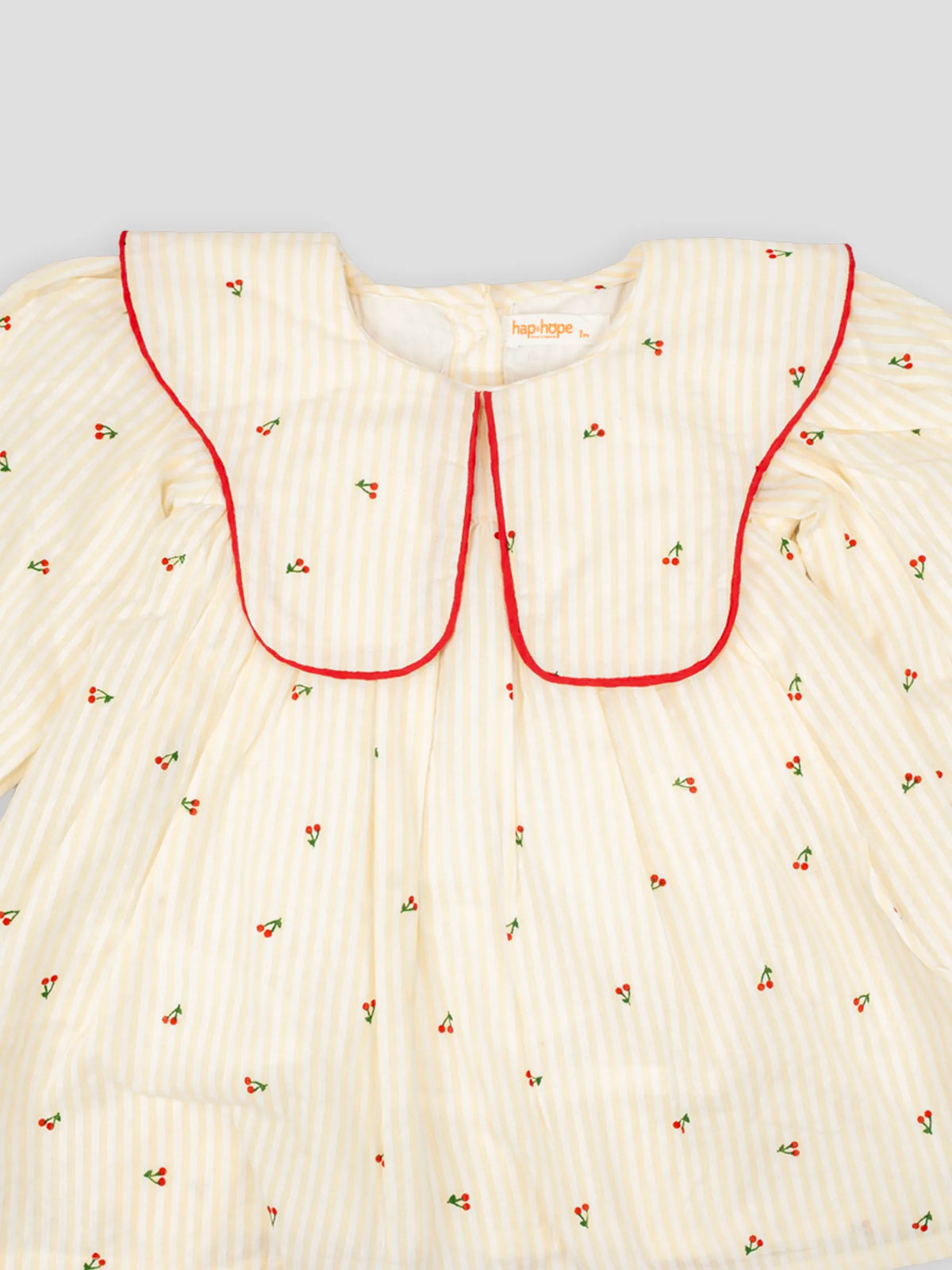 Hap & Hope  Printed Collar Neck Cotton Frock For Girls