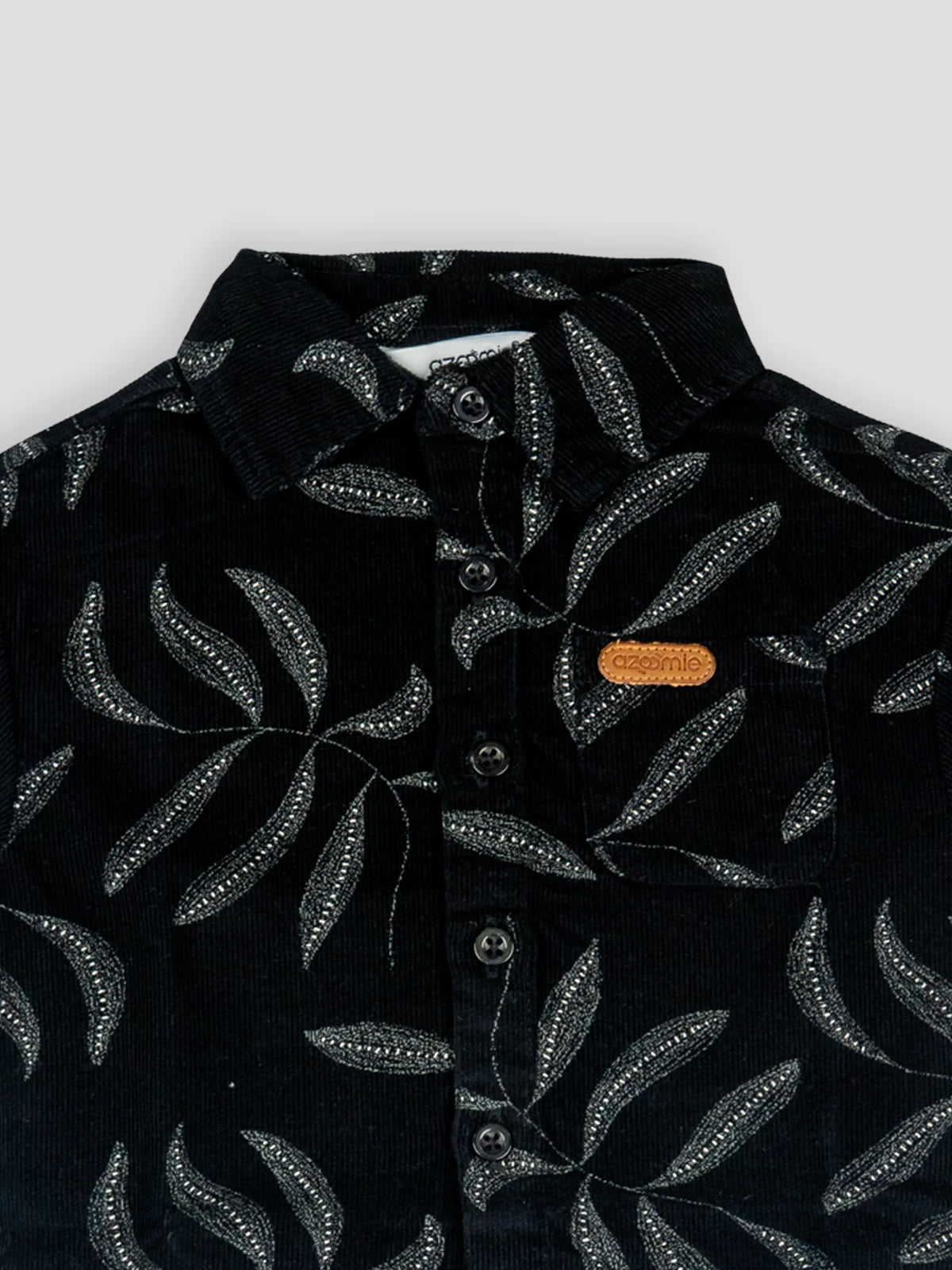 Hap & Hope  Printed Corduroy Shirt & Shorts For Baby Boys
