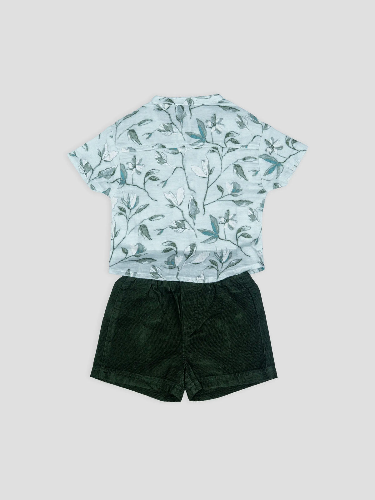 Hap & Hope  Printed Cotton Casual Wear Shirt & Shorts For Baby Boys
