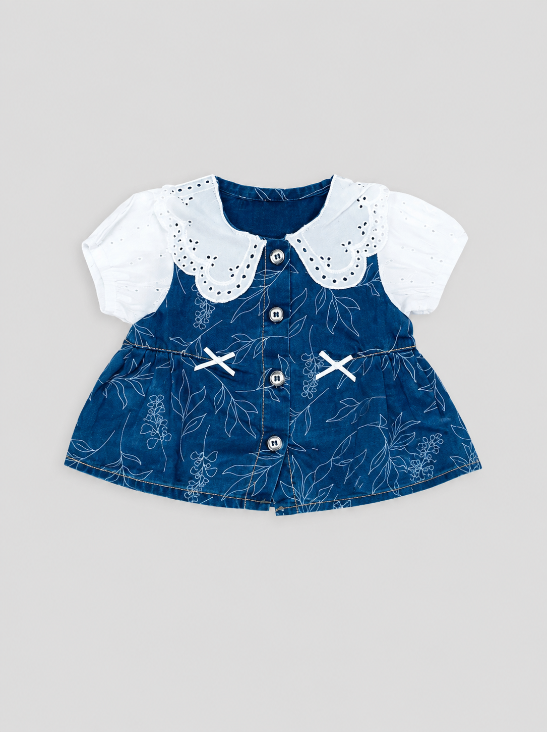 Hap & Hope Printed Cotton Frock For Baby Girls