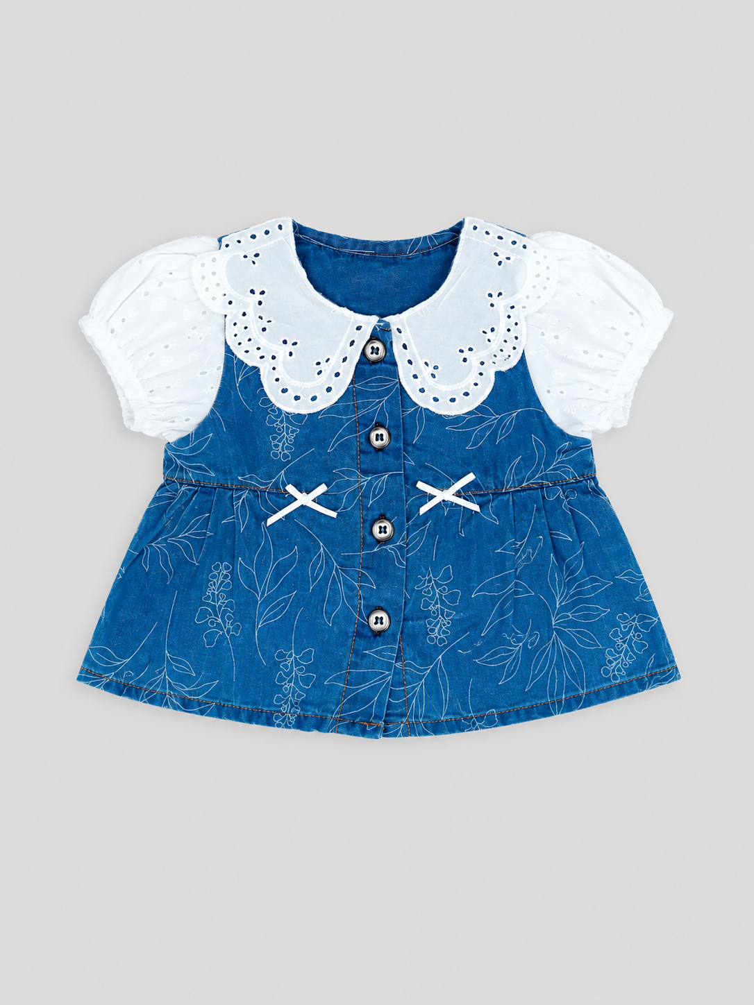 Hap & Hope Printed Cotton Frock For Baby Girls