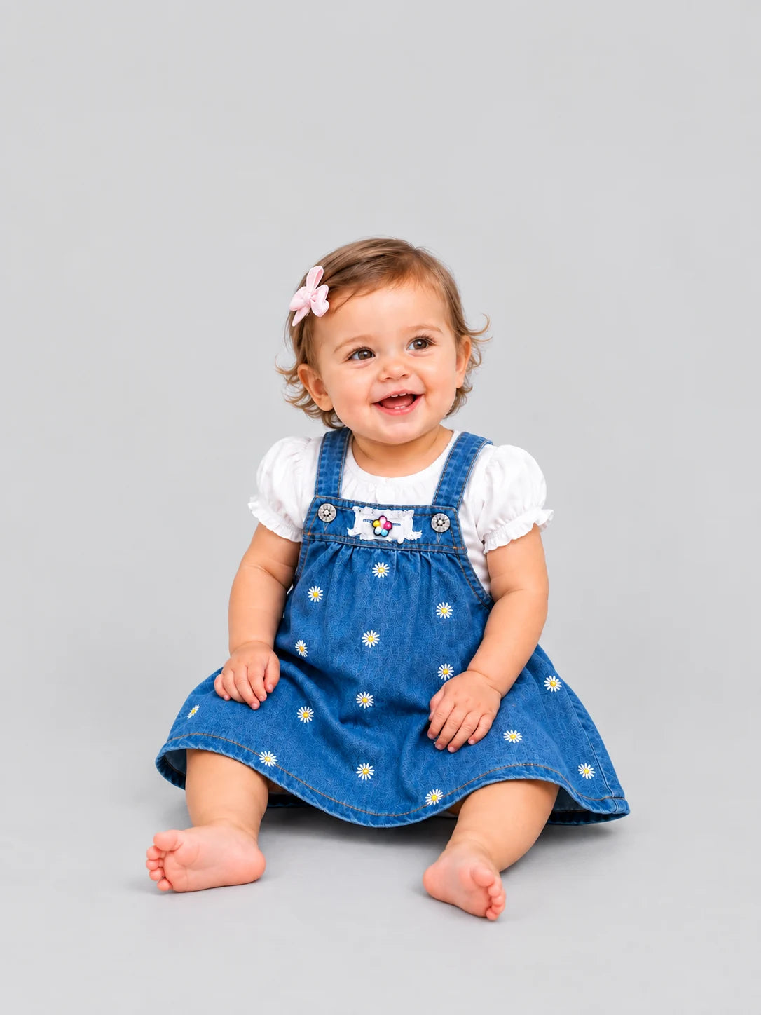 Hap & Hope  Printed Cotton Frock For Baby Girls