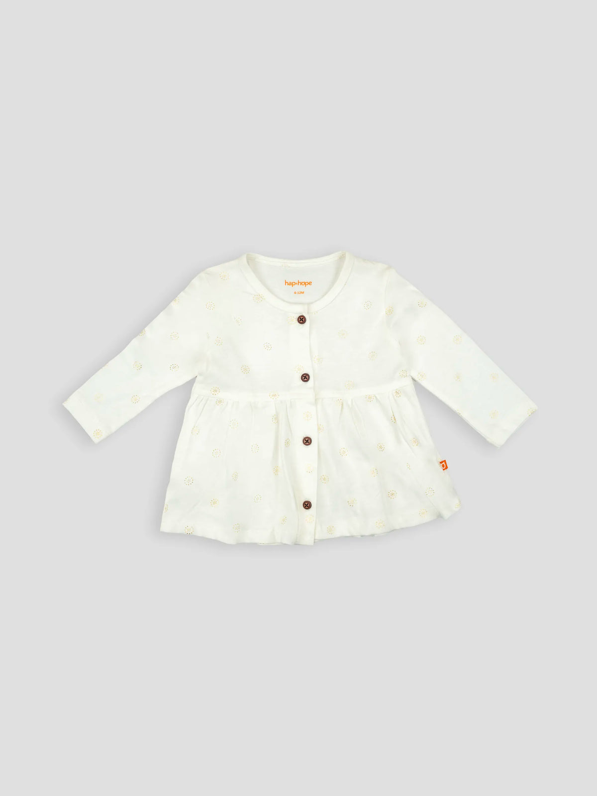 Hap & Hope  Printed Cotton Full Sleeve Jabala Frock  For Baby Girls