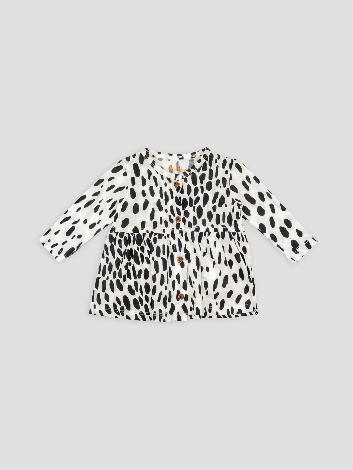 Hap & Hope  Printed Cotton Full Sleeve Jabala Frock  For Baby Girls