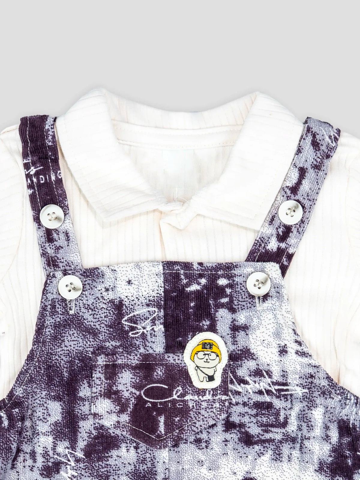 Hap & Hope Printed Cotton Half Sleeve Collar Neck Baba Suit For Baby Boys