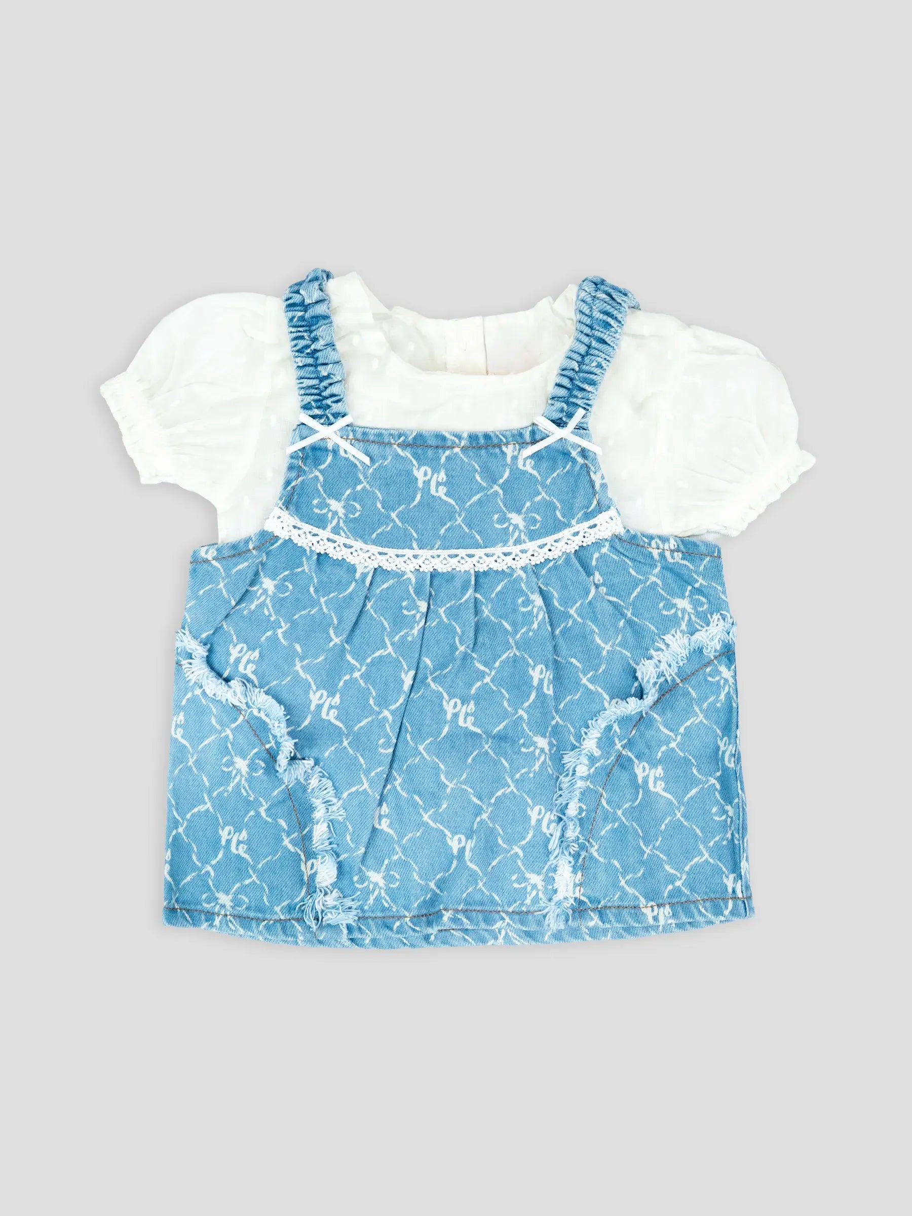 Hap & Hope  Printed Cotton Half Sleeve Frock For Baby Girls
