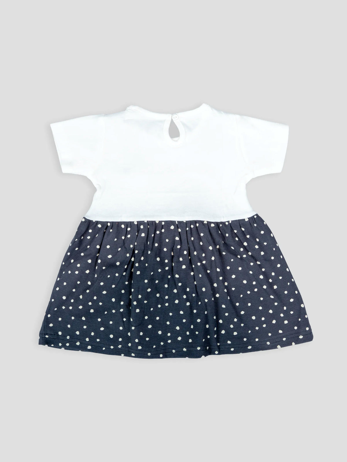Hap & Hope  Printed Cotton Half Sleeve Frock For Baby Girls