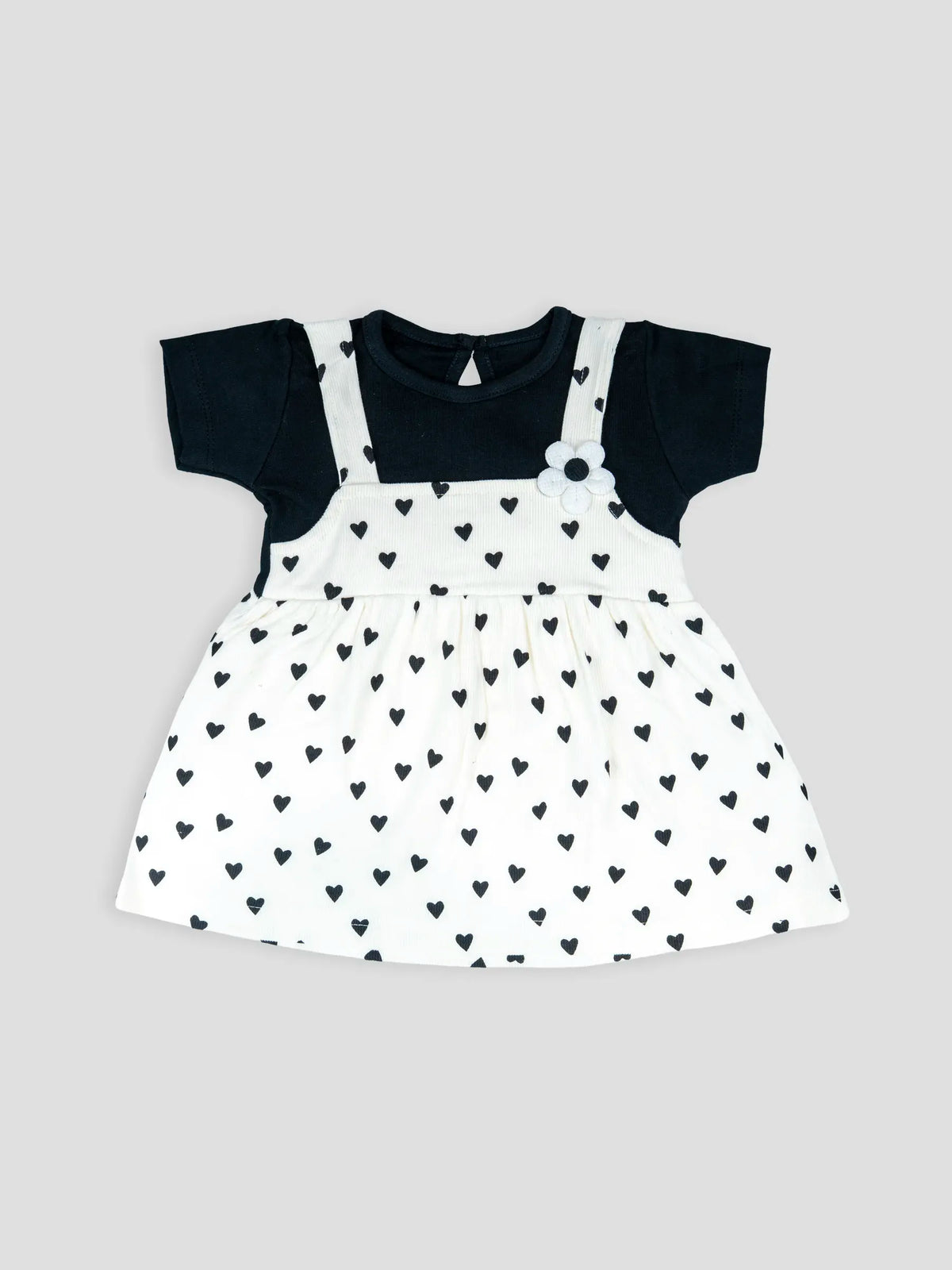 Hap & Hope  Printed Cotton Half Sleeve Frock For Baby Girls