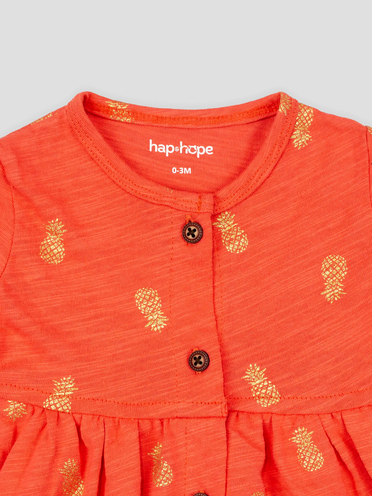 Hap & Hope  Printed Cotton Half Sleeve Jabala Frock For Baby Girls