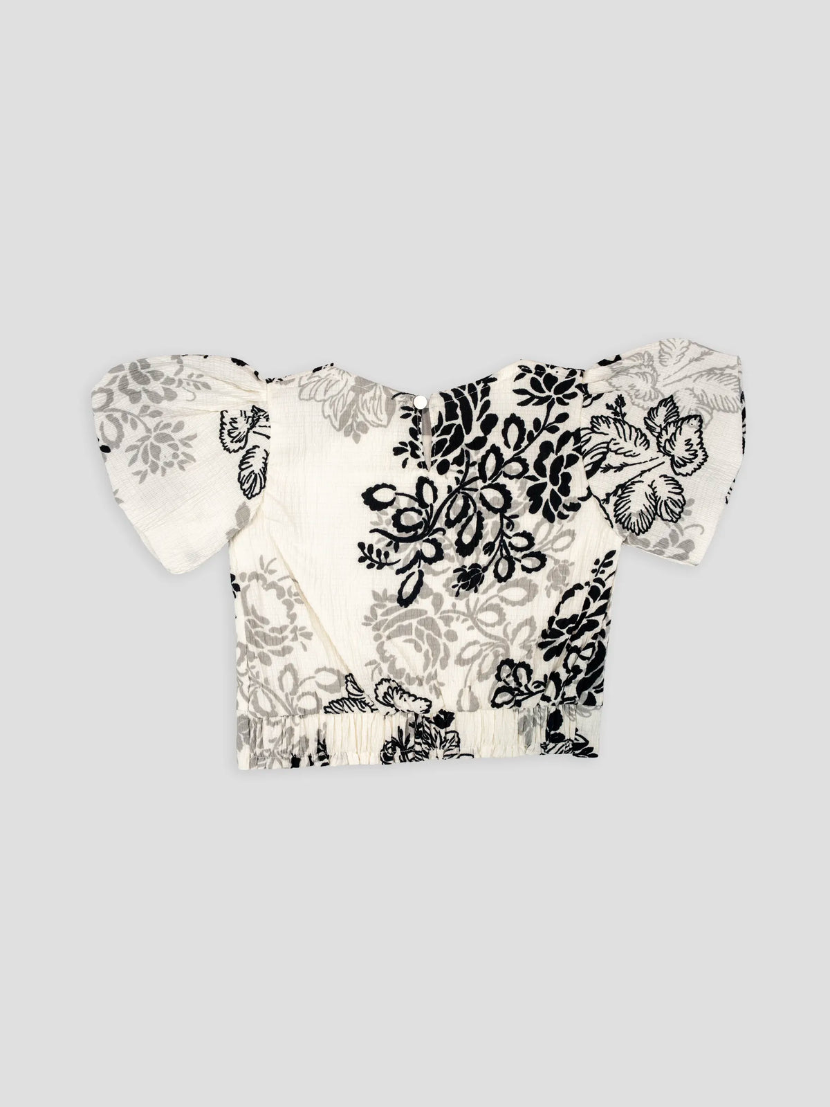 Hap & Hope  Printed Cotton Half Sleeve Round Neck Top For Girls