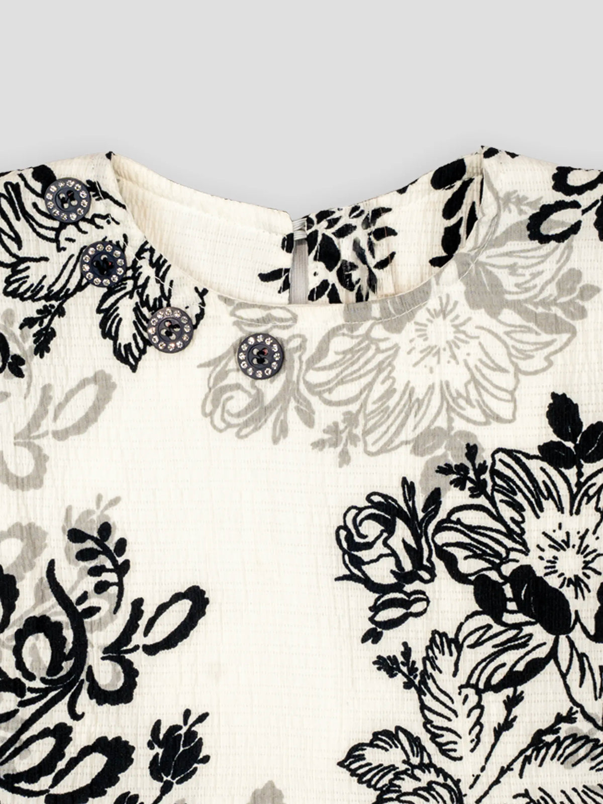 Hap & Hope  Printed Cotton Half Sleeve Round Neck Top For Girls