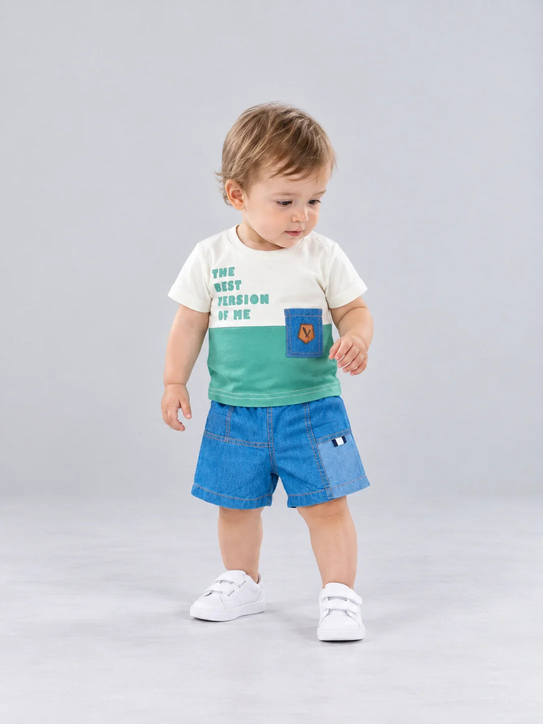 Hap & Hope Printed Cotton Half Sleeve T-Shirt & Shorts For Baby Boys