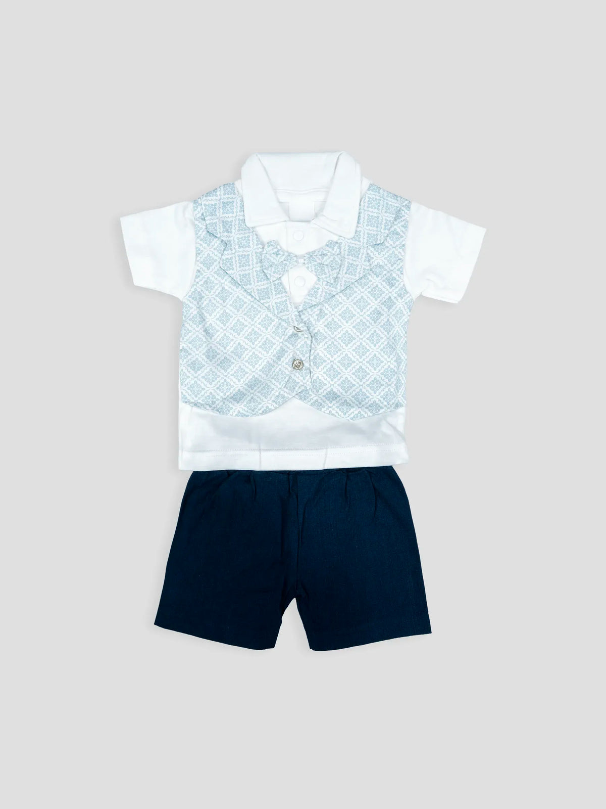 Hap & Hope   Printed Half Sleeve Party Wear Set For Baby Boy