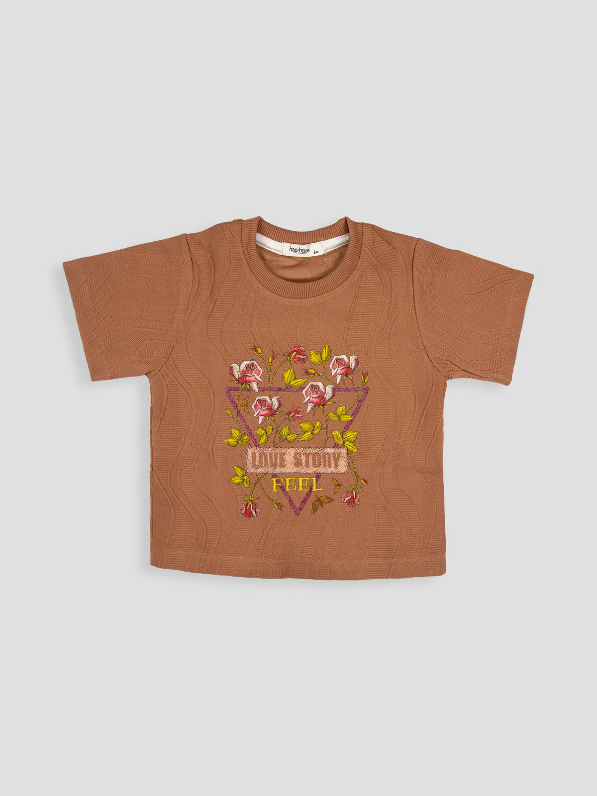Hap & Hope  Printed Half Sleeve Poly Cotton T-Shirt For Girls