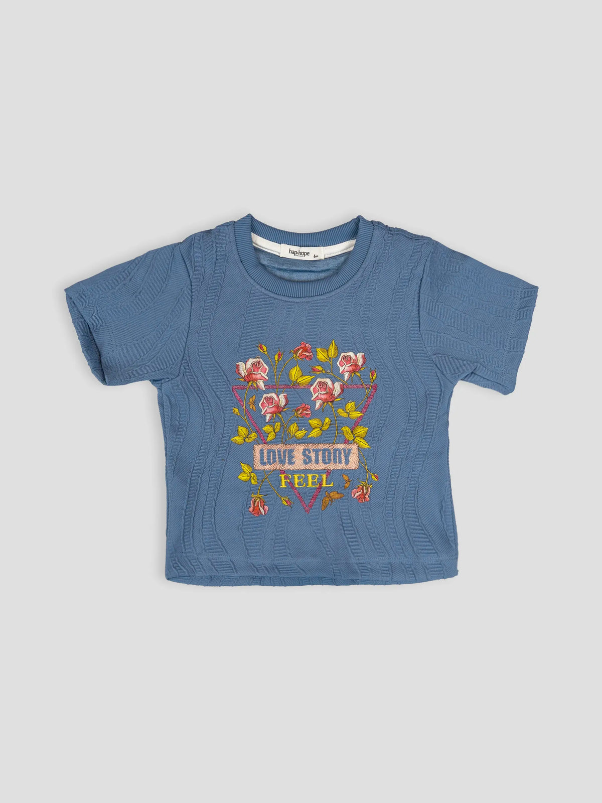 Hap & Hope  Printed Half Sleeve Poly Cotton T-Shirt For Girls