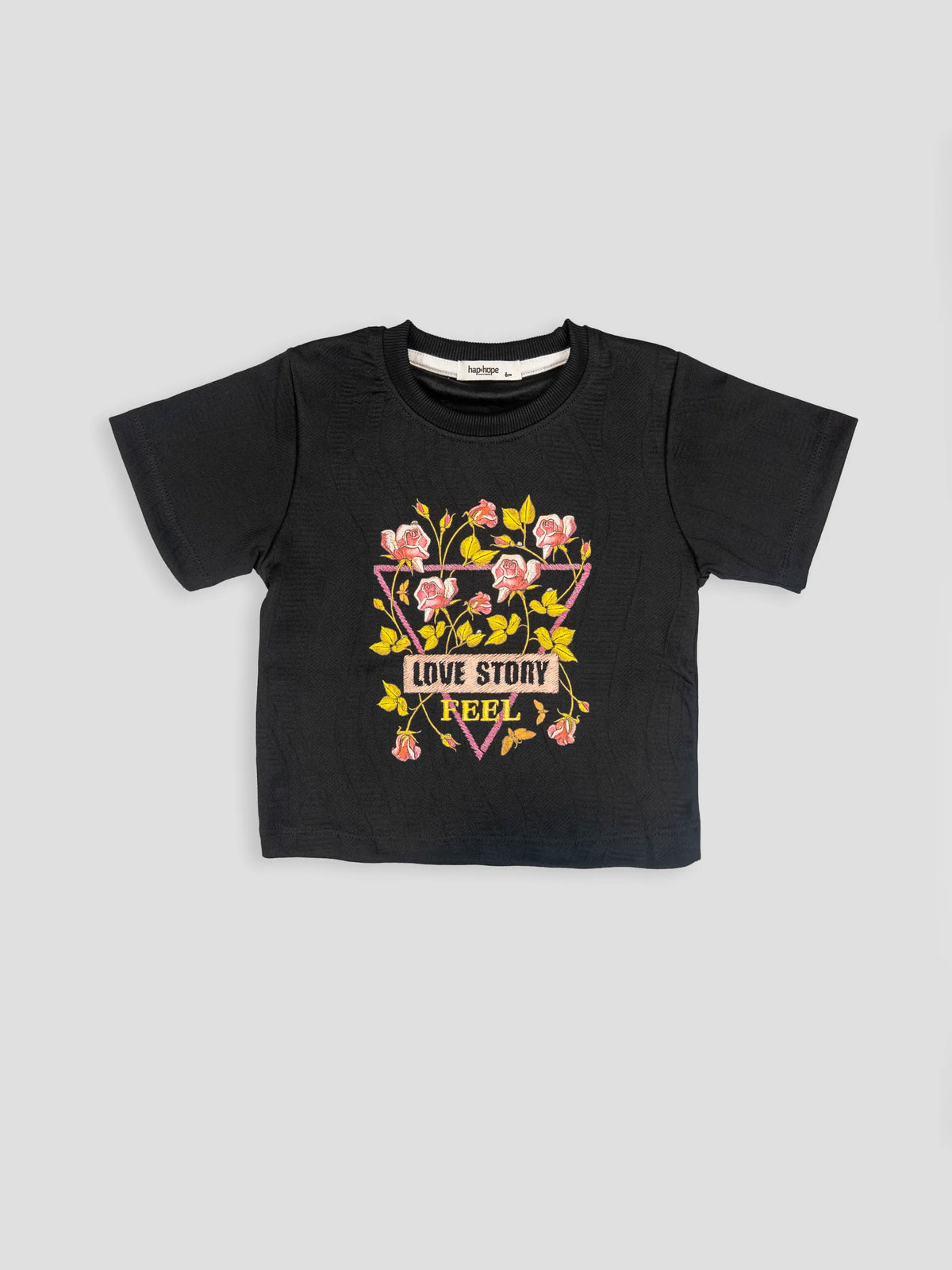 Hap & Hope  Printed Half Sleeve Poly Cotton T-Shirt For Girls