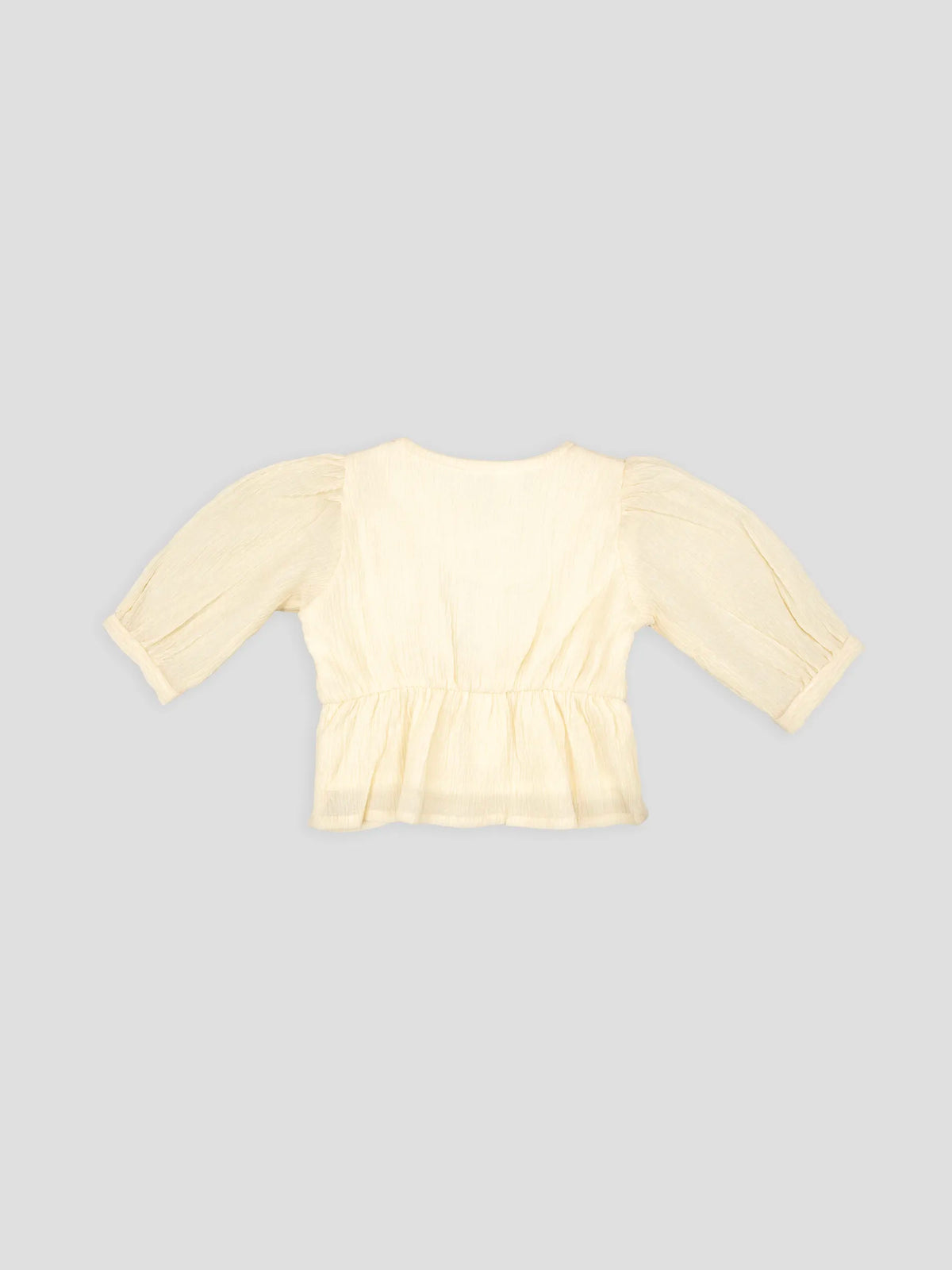 Hap & Hope  Printed Poly Cotton Half Sleeve Round Neck Top For Girls