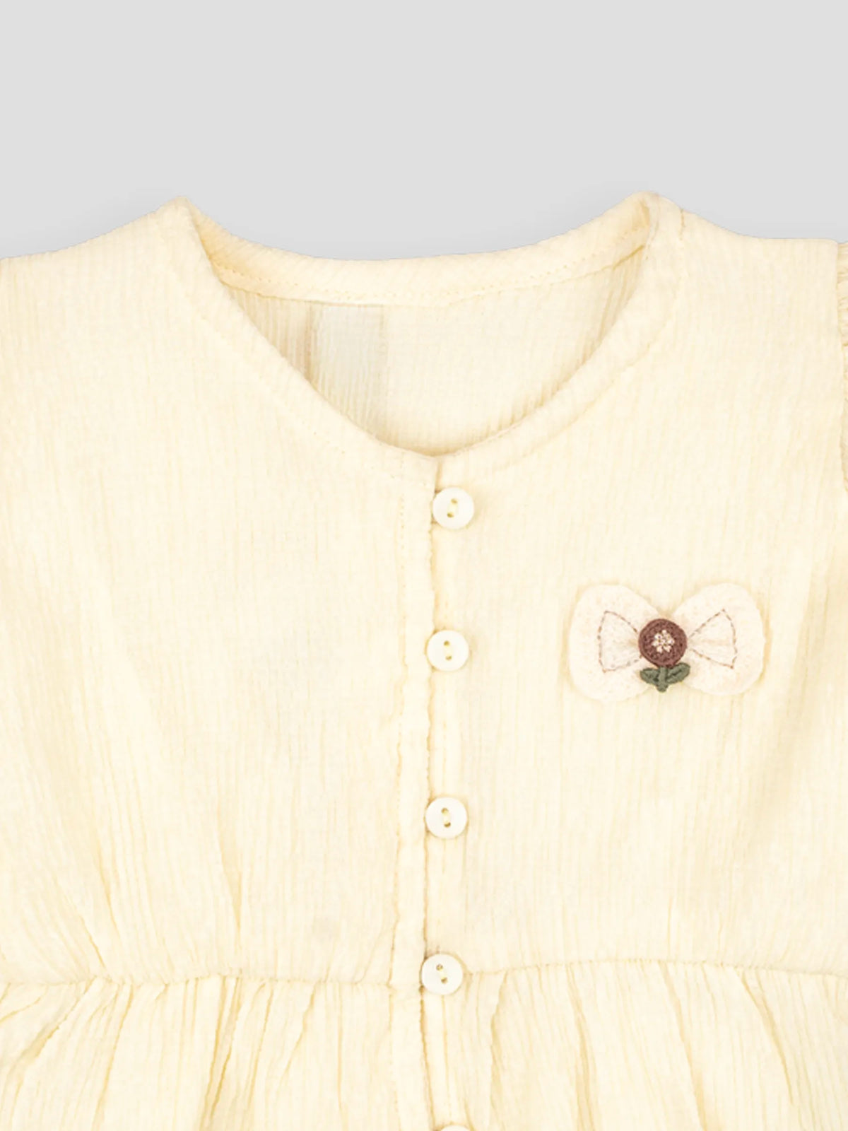 Hap & Hope  Printed Poly Cotton Half Sleeve Round Neck Top For Girls