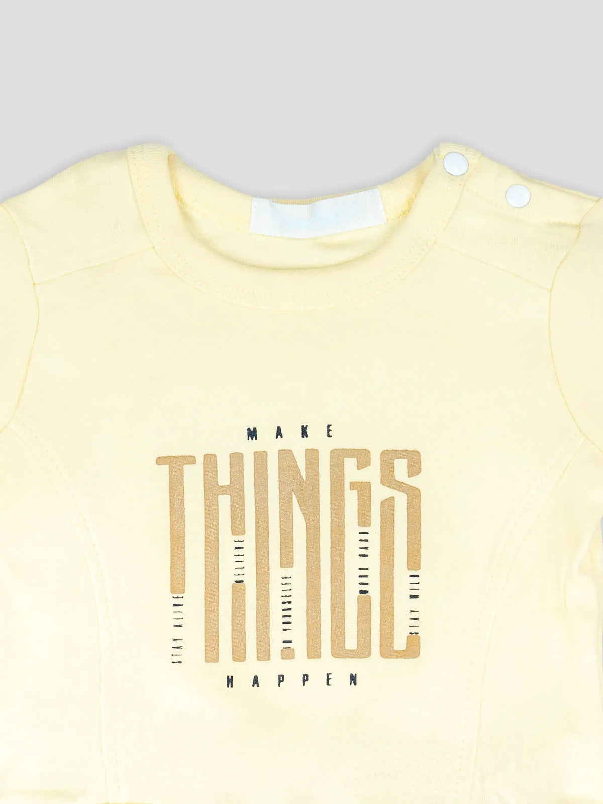 Hap & Hope  Printed Round Neck Half Sleeve Cotton T-Shirt & Shorts For Baby Boys