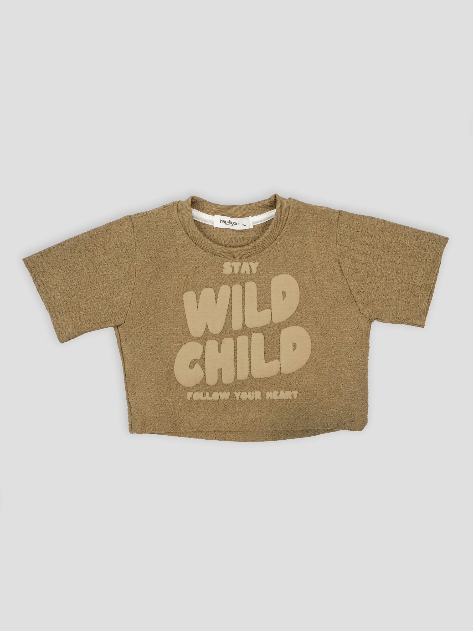 Hap & Hope Printed Round Neck Half Sleeve  Cotton T-Shirt for Girls