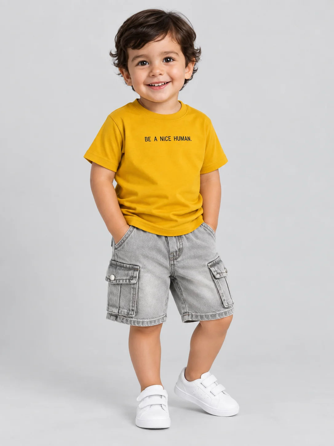 Hap & Hope Printed Round Neck Half Sleeve T-Shirt for Boys
