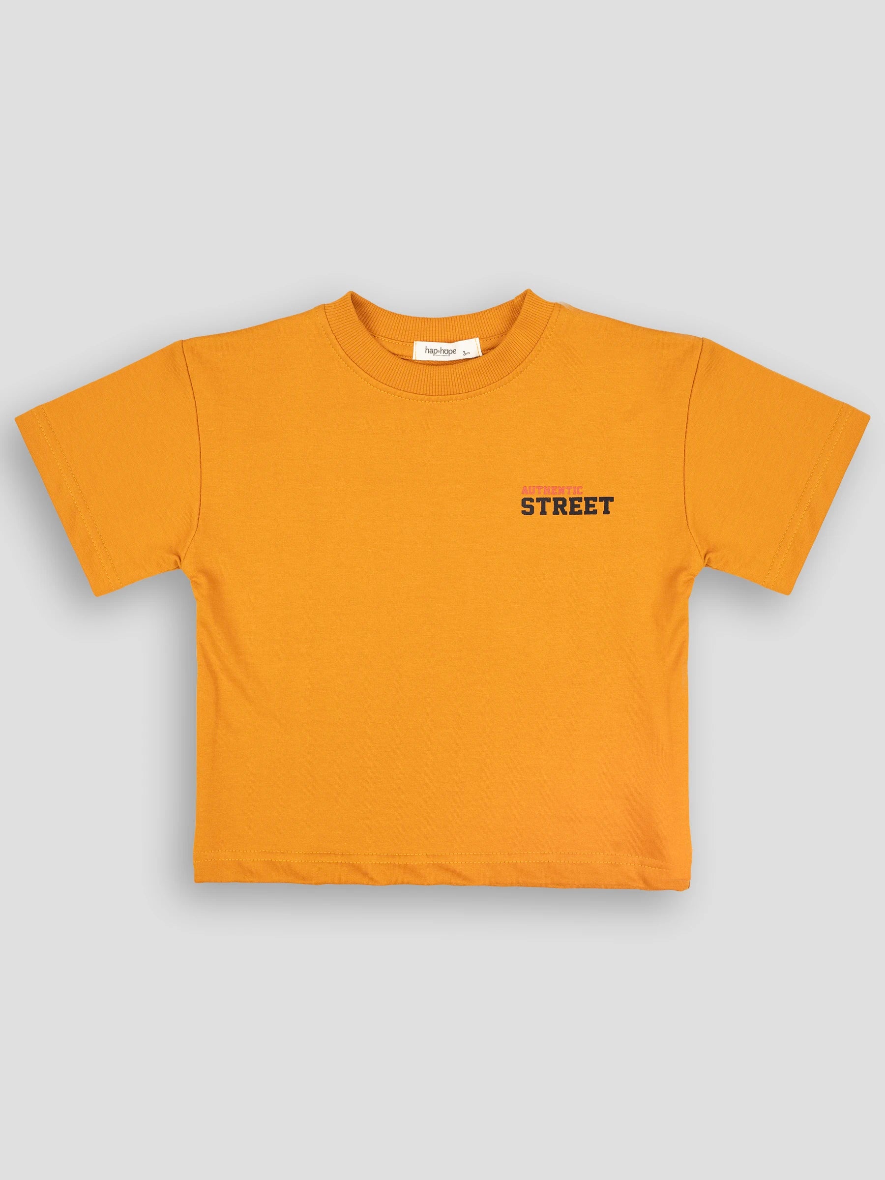 Hap&Hope Printed Round Neck Half Sleeve T-Shirt for Boys