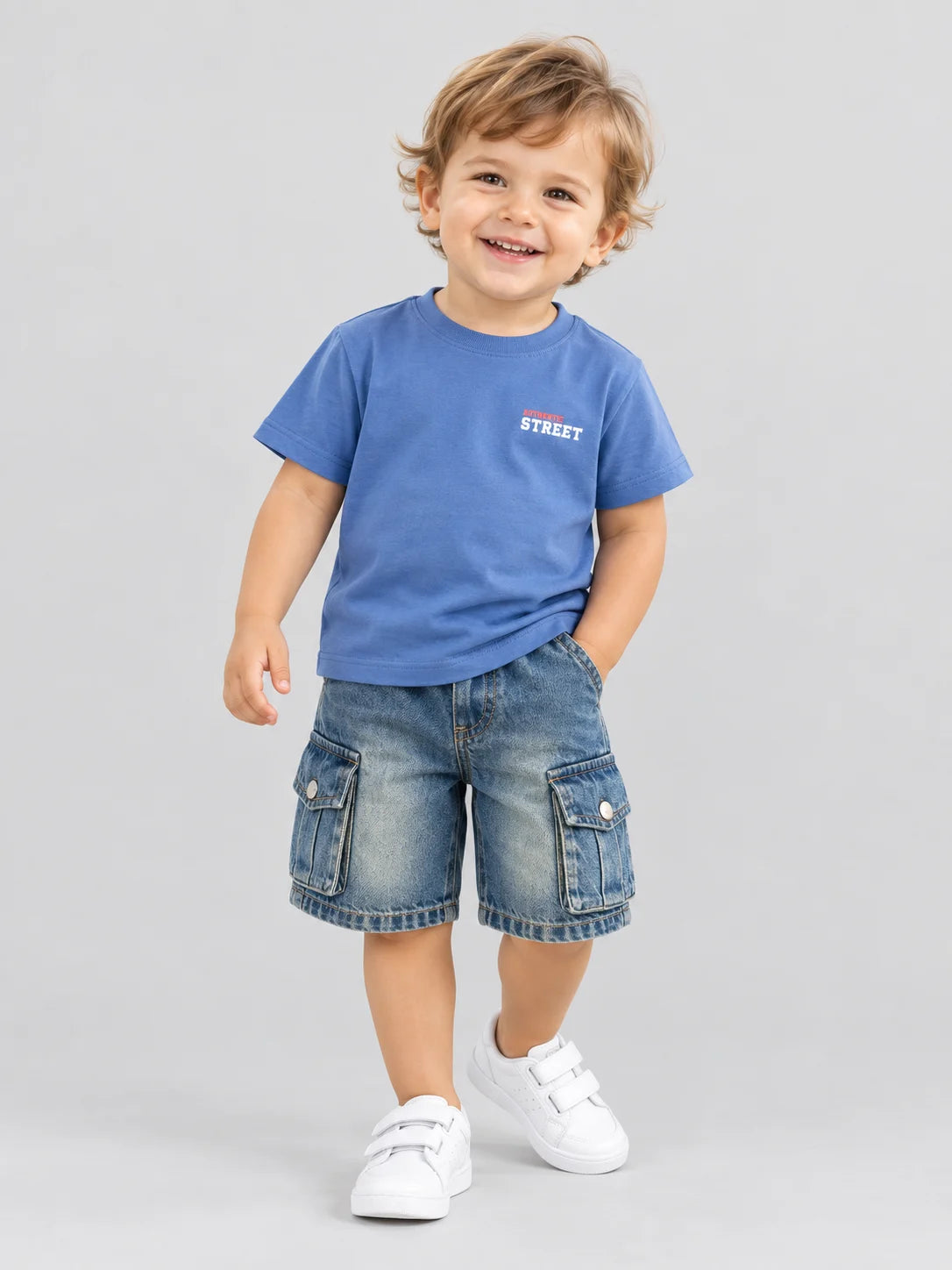 Hap & Hope Printed Round Neck Half Sleeve T-Shirt for Boys