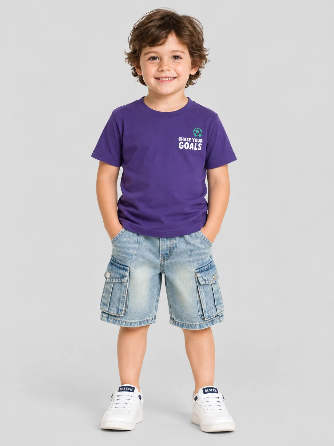 Hap & Hope Printed Round Neck Half Sleeve T-Shirt for Boys