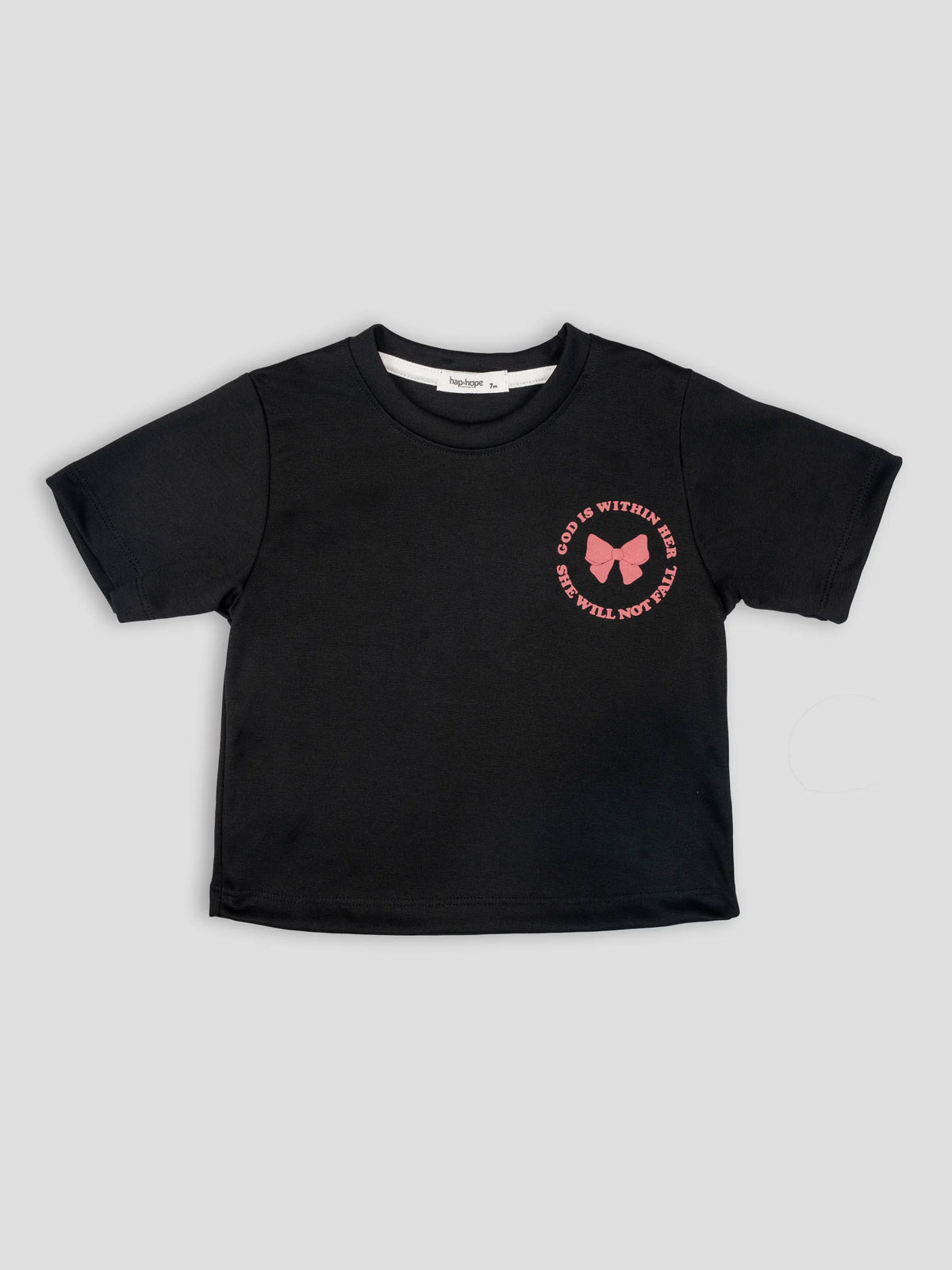 Hap&Hope Printed Round Neck Half Sleeve T-Shirt for Girls
