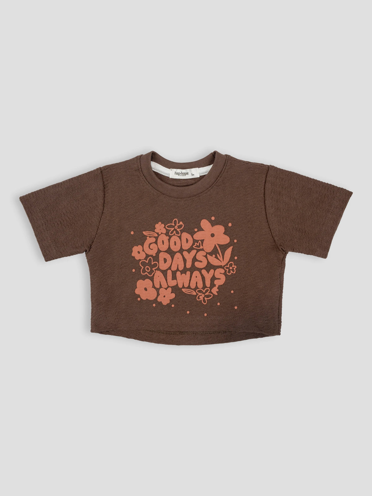 Hap&Hope Printed Round Neck Half Sleeve T-Shirt for Girls