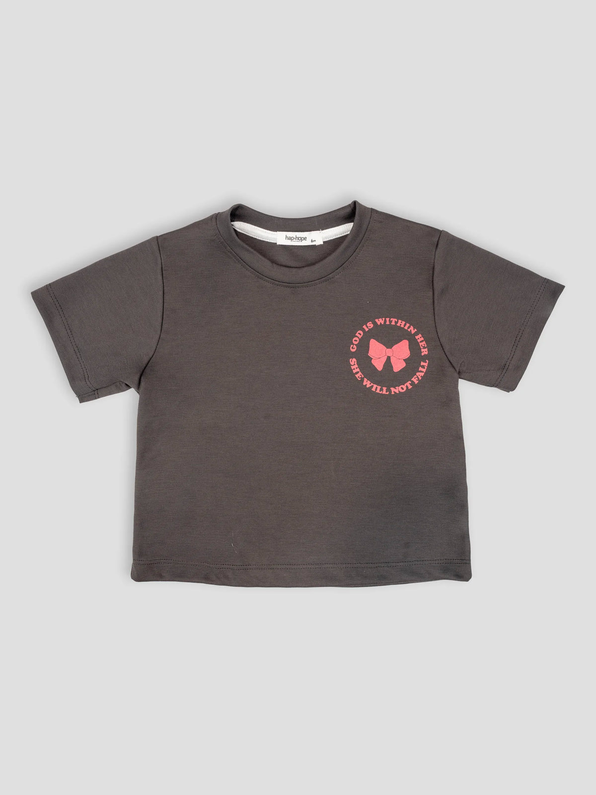 Hap&Hope Printed Round Neck Half Sleeve T-Shirt for Girls